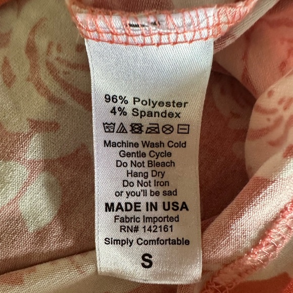 LuLaRoe Floral Dress in Peach and Cream - Picture 4 of 4